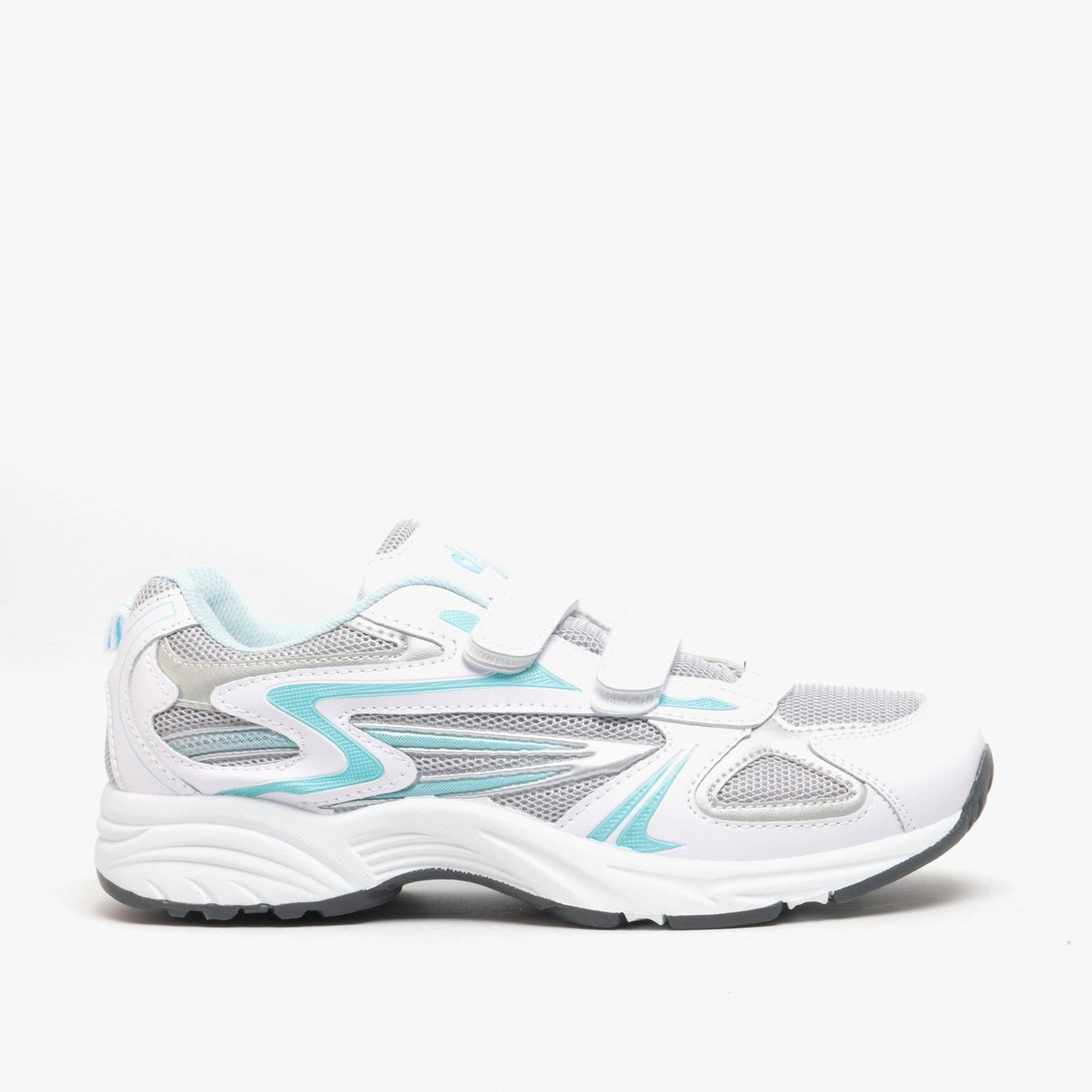 DEK MOON Womens Velcro Gym Running Trainers White/Blue