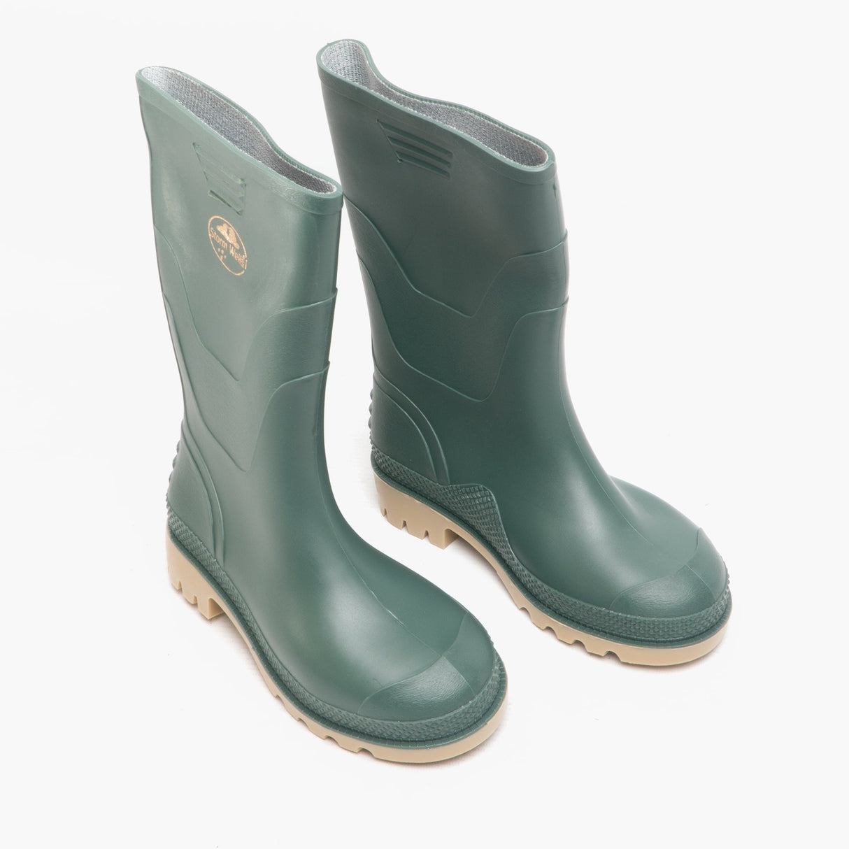 Stormwells SPLASH Kids Junior PVC Wellington Boots Green