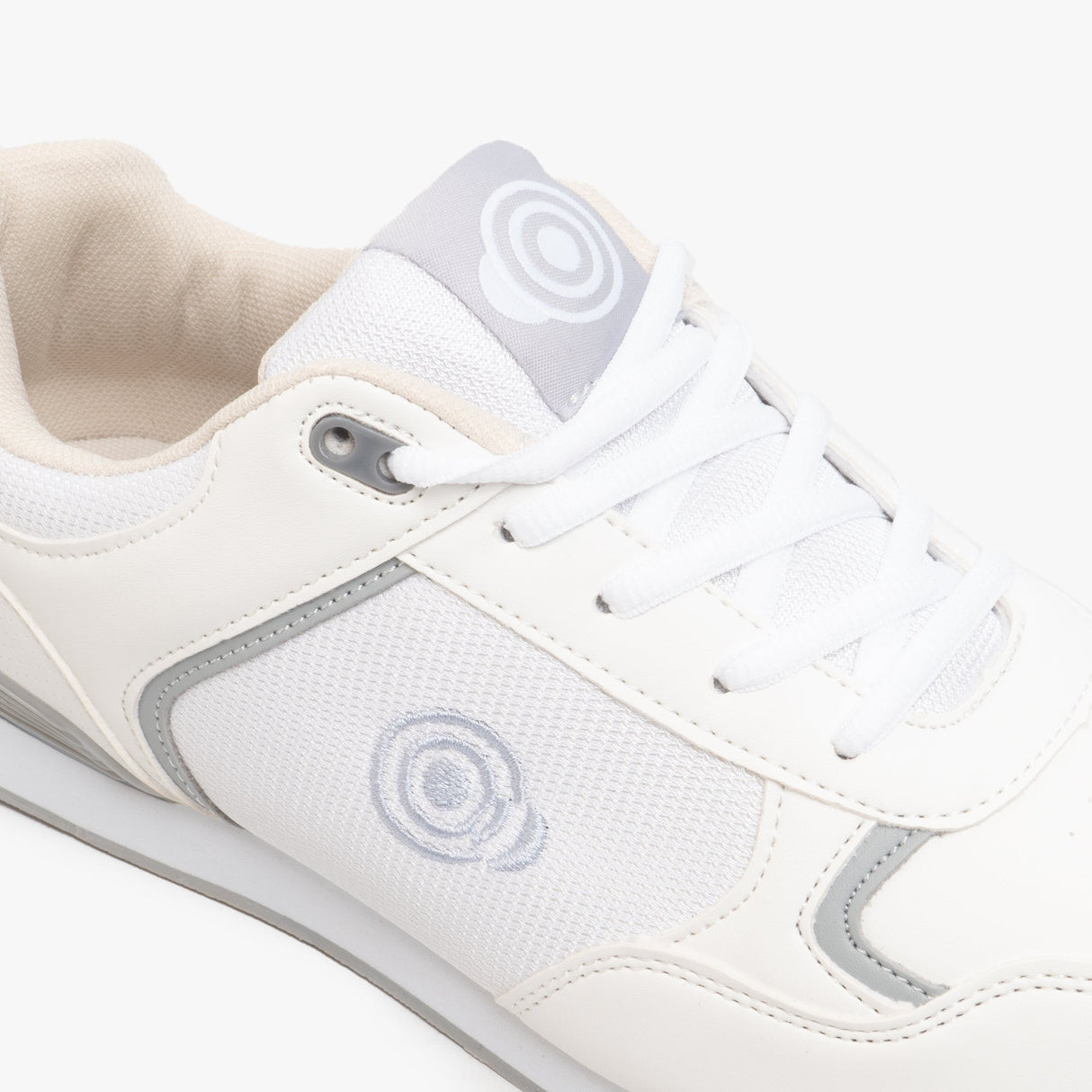 DEK JACK Mens Lace Up Bowling Shoes/Trainers White/Grey