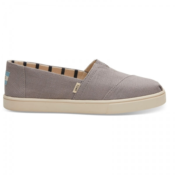 TOMS ALPARGATA Womens Canvas Slip-On Shoes Grey