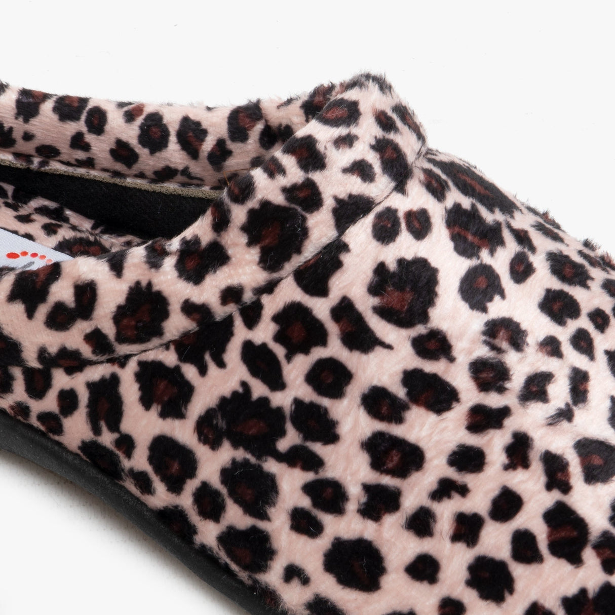 HOS Comfort CLAIRE Womens Plush Textile Mules Leopard