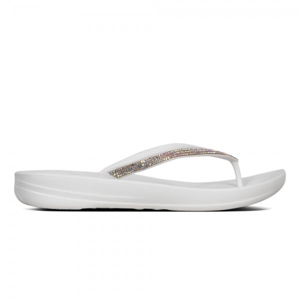 FitFlop IQUSHION SPARKLE Womens Flip Flops Urban White
