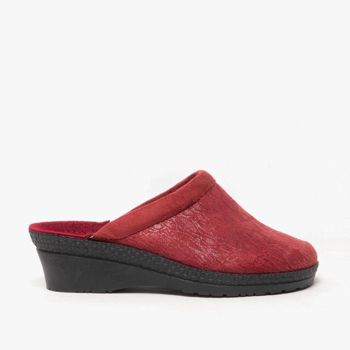 Rohde 2455 Womens Slip On Mule Slippers Bordeaux