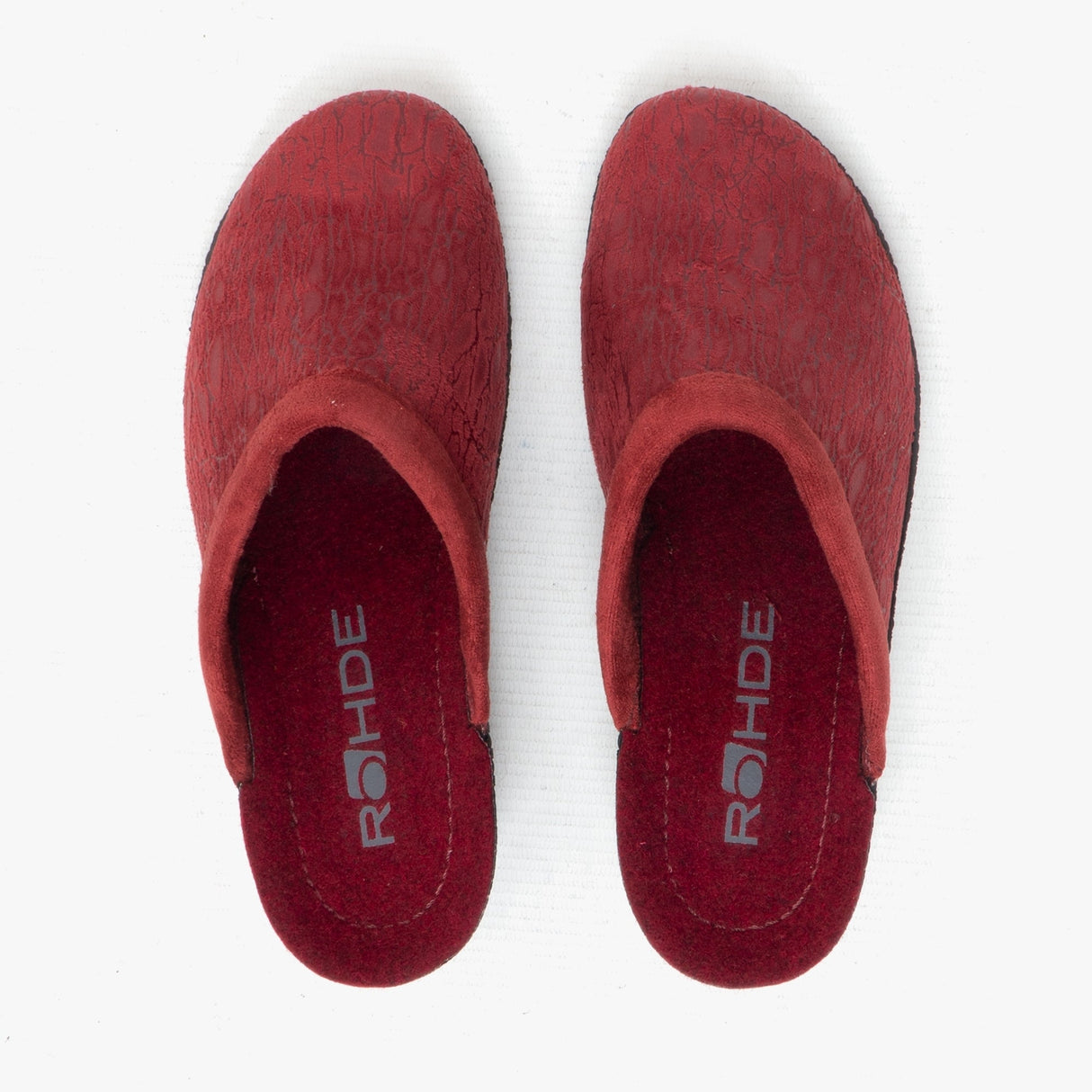 Rohde 2455 Womens Slip On Mule Slippers Bordeaux