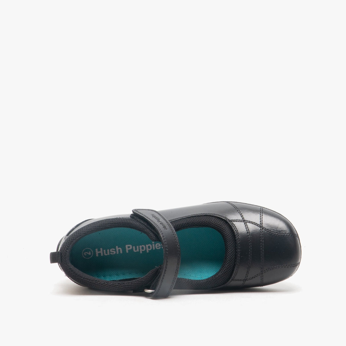 Hush Puppies CLARA JNR Girls Leather School Shoes Black