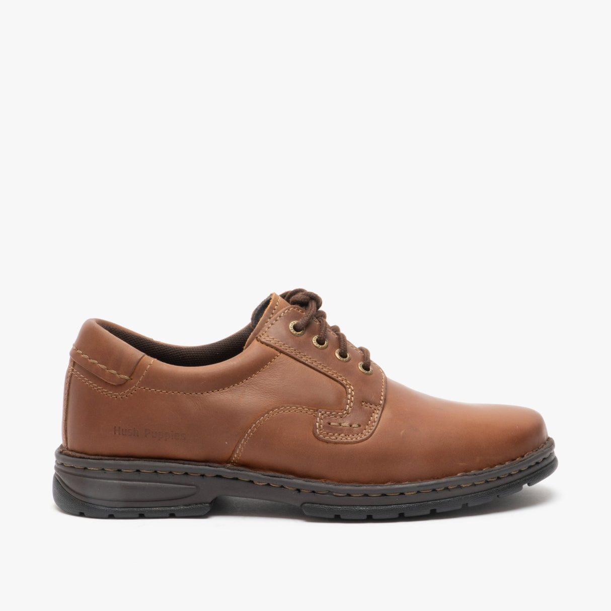 Hush Puppies OUTLAW II Mens Leather Shoes Brown