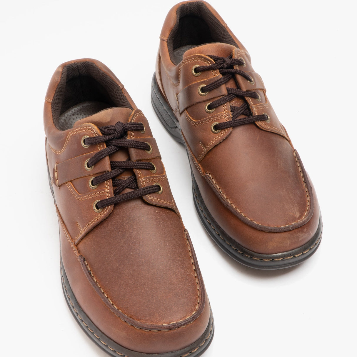 Hush Puppies RANDALL II Mens Leather Shoes Brown