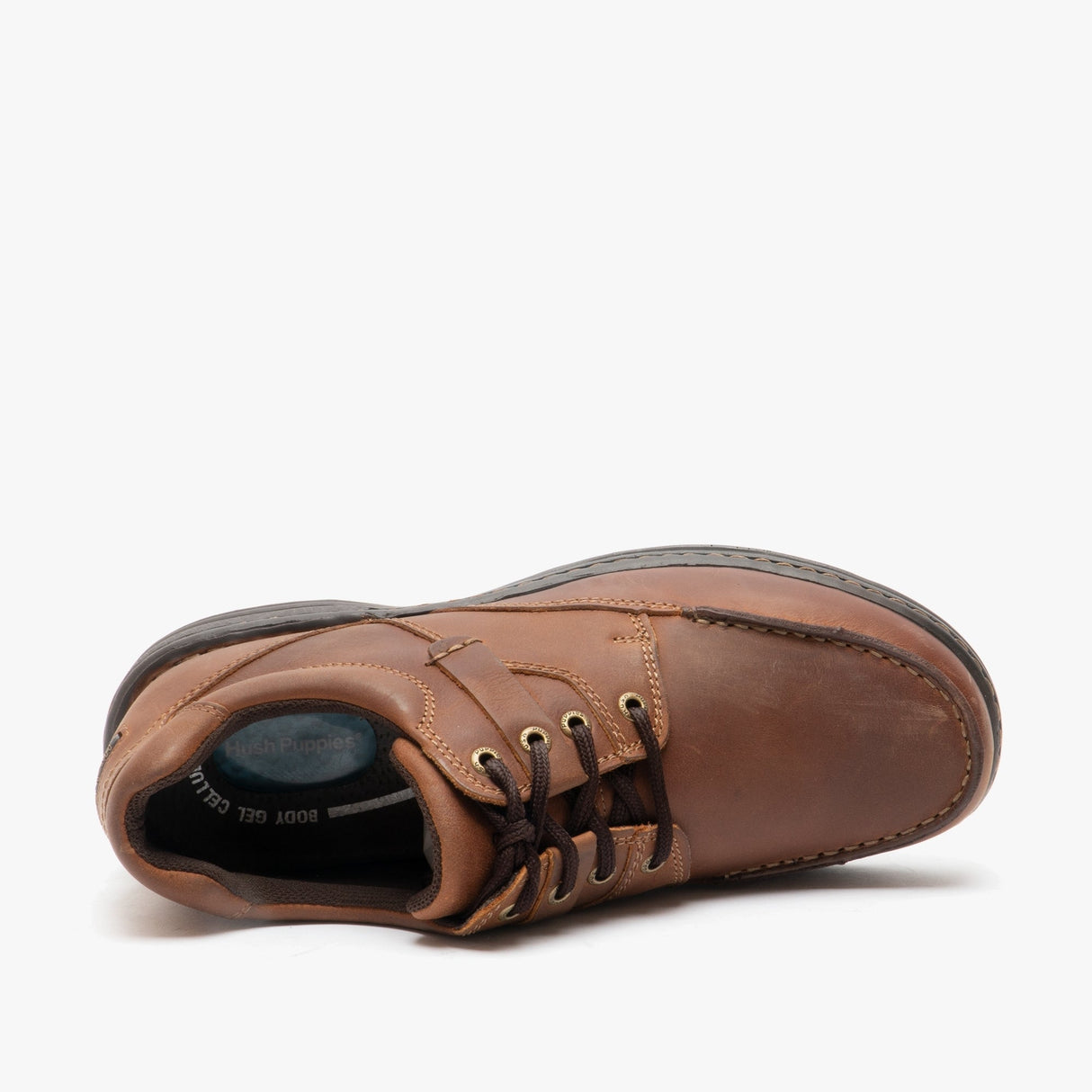 Hush Puppies RANDALL II Mens Leather Shoes Brown