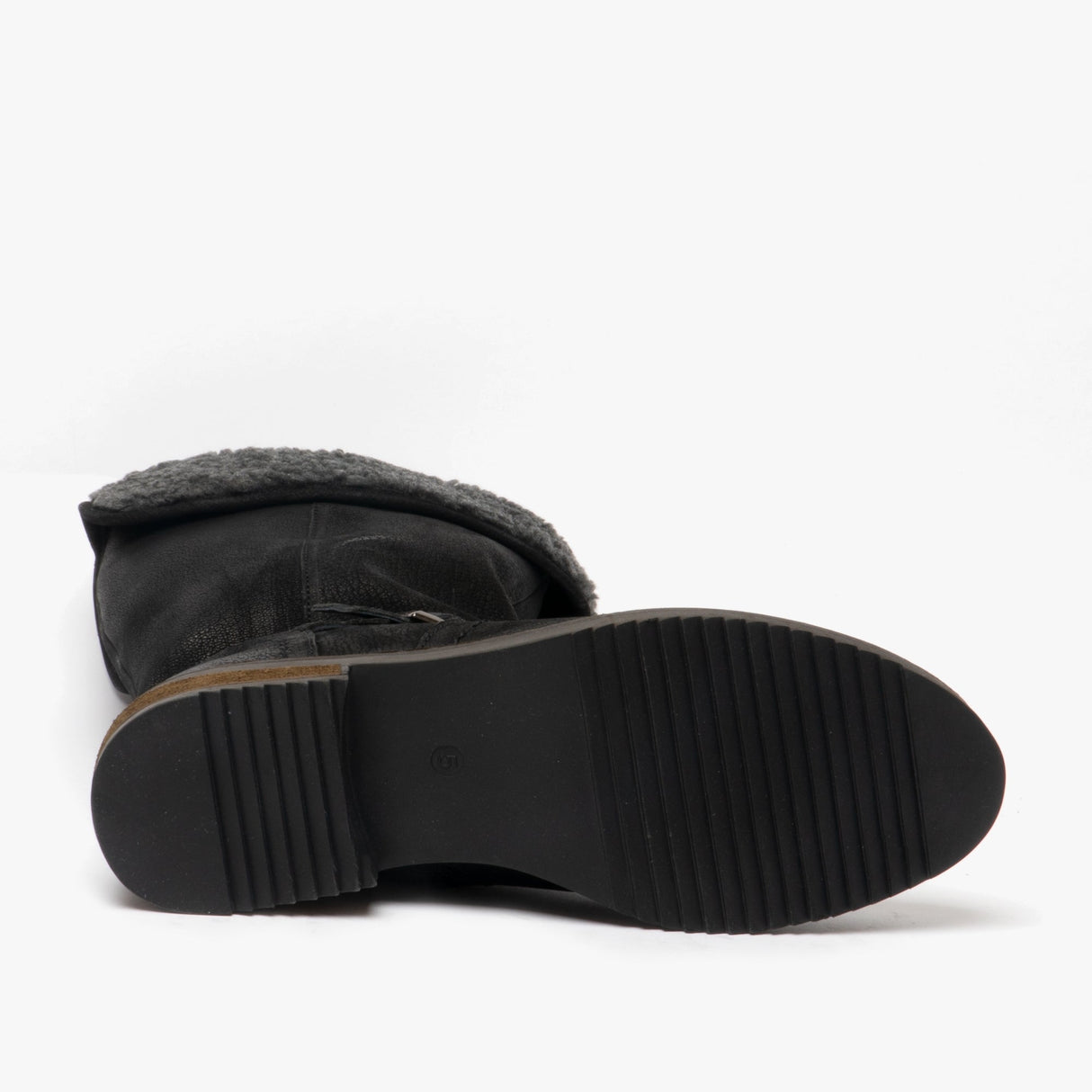 Hush Puppies BONNIE Womens Leather Mid Height Boots Black