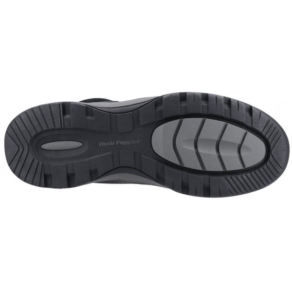 Hush Puppies GROVER Mens Waxy Nubuck Ankle Boots Black