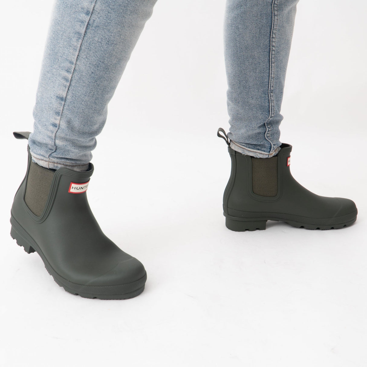 Hunter ORIGINAL CHELSEA Mens Wellies Dark Olive