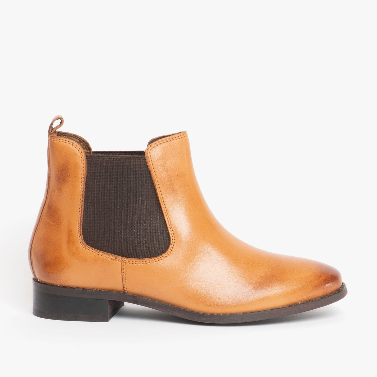 Shuperb PIPPA Womens Leather Chelsea Boots Tan