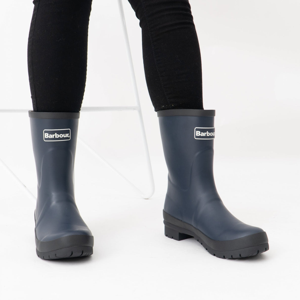 Barbour BANBURY Womens Mid-Calf Wellington Boots Navy