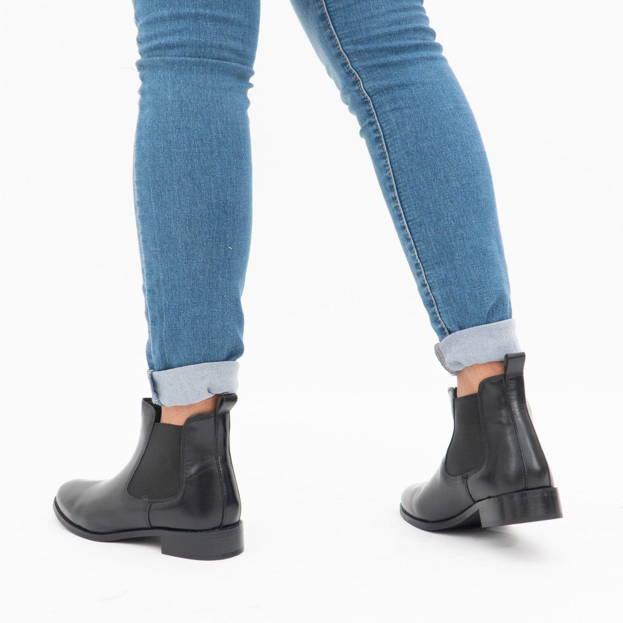 Shuperb PIPPA Womens Leather Chelsea Boots Black