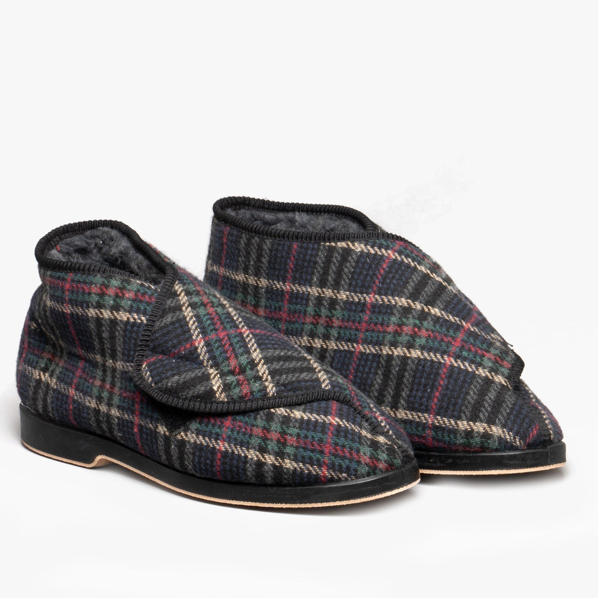 GBS WILLIAM Mens Boot Slippers Check