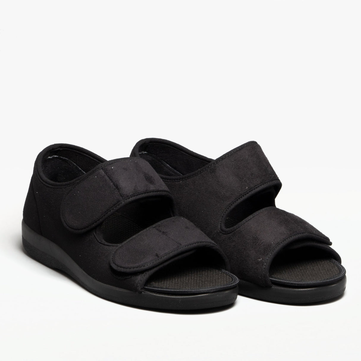 GBS Med BROMPTON Unisex Wide Fit Slippers Black