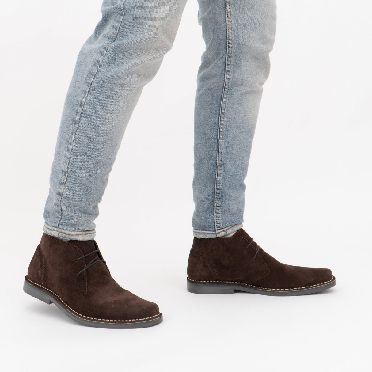 Roamers M420DBS Mens Desert Boots Dark Brown