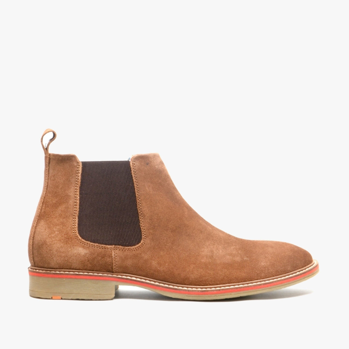 Roamers CALDWELL Mens Suede Leather Chelsea Boots Brown
