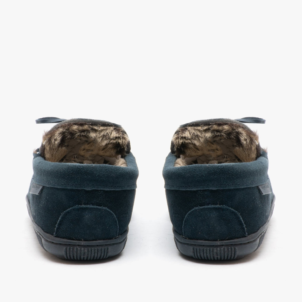 Hush Puppies ACE Mens Suede Moccasin Slippers Navy