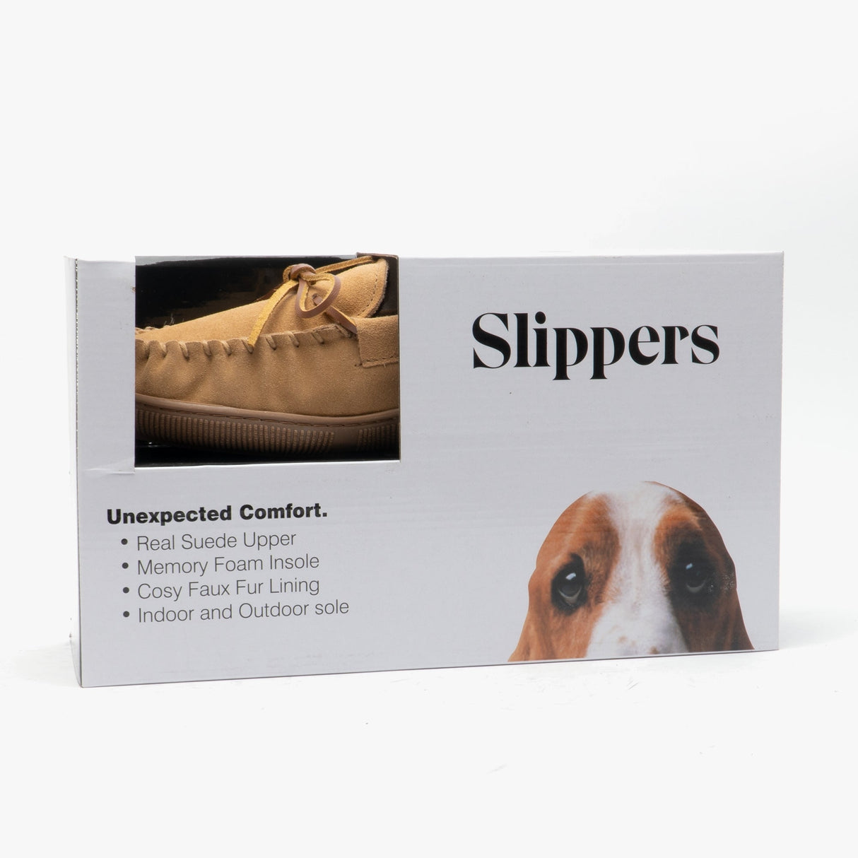 Hush Puppies ACE Mens Suede Moccasin Slippers Tan