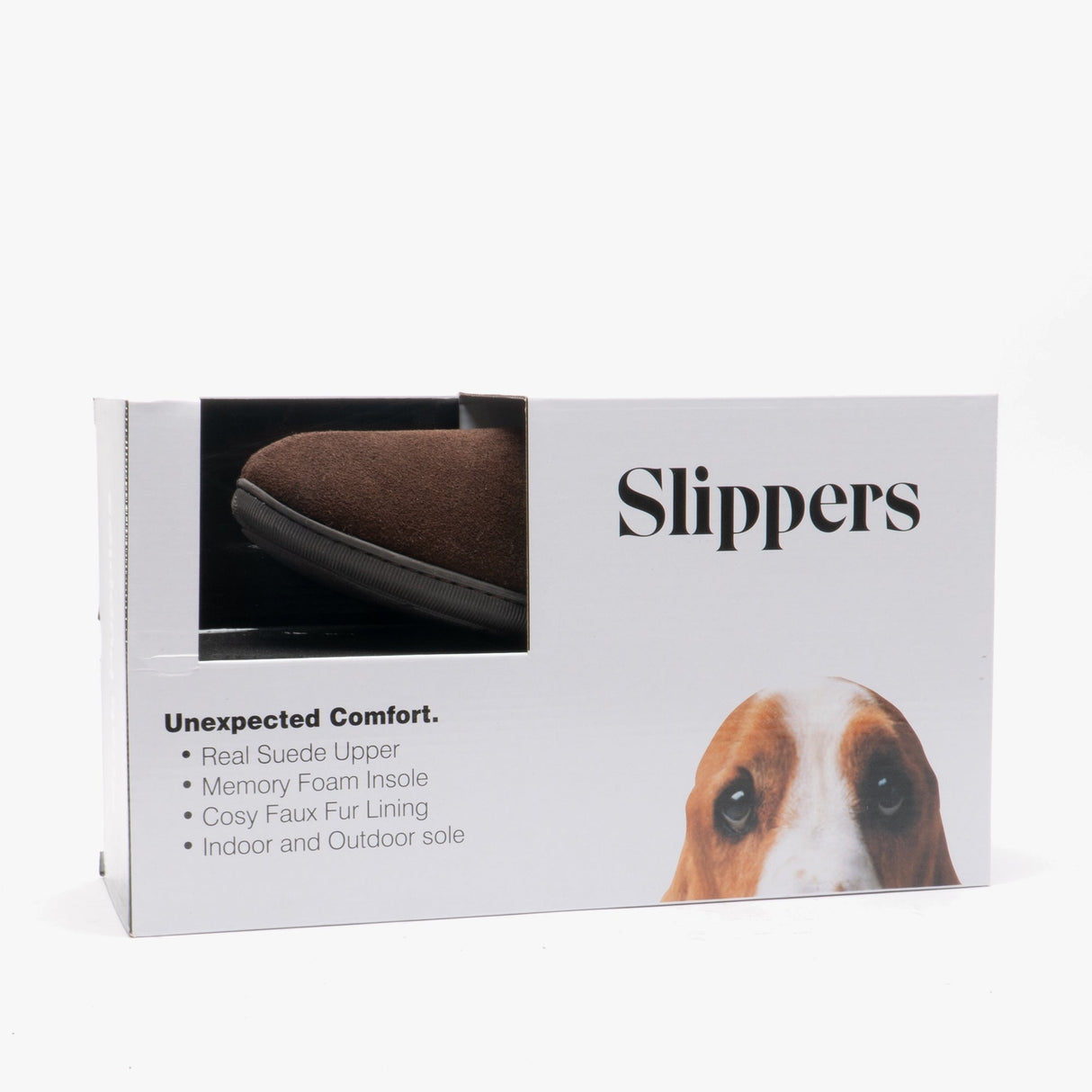 Hush Puppies ARNOLD Mens Suede Full Slippers Brown