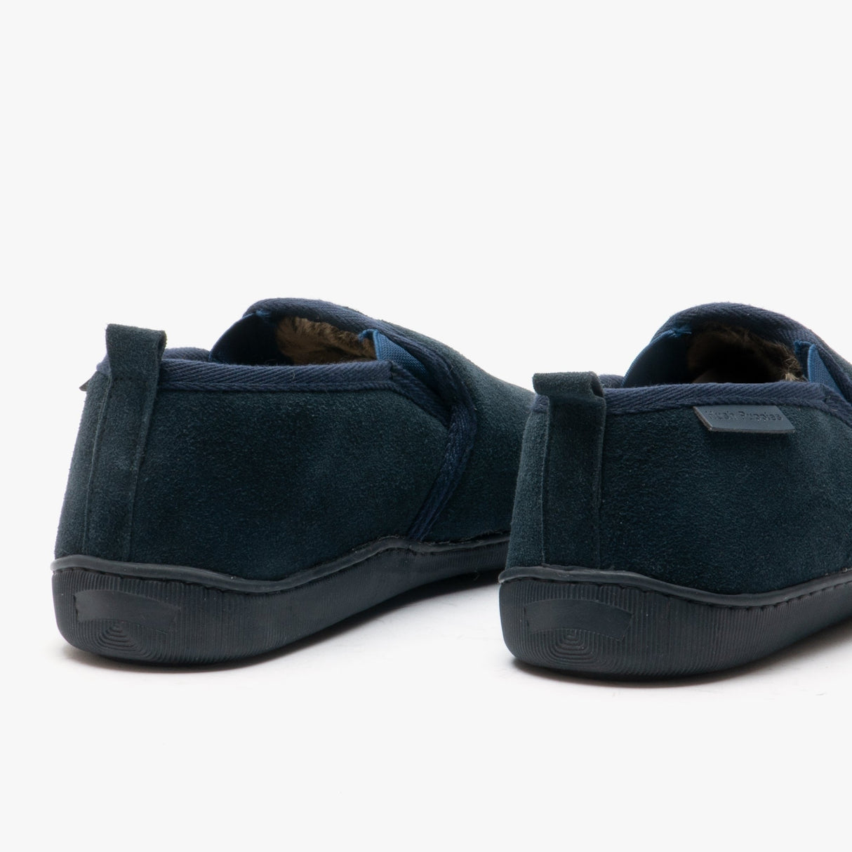 Hush Puppies ARNOLD Mens Suede Full Slippers Navy