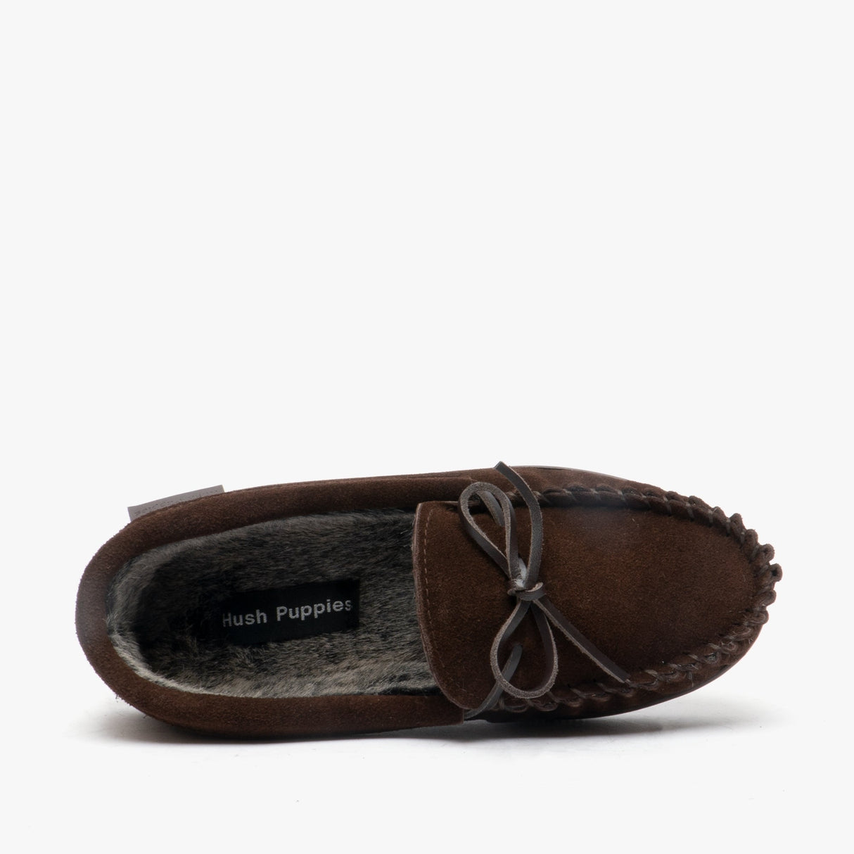 Hush Puppies ACE Mens Suede Moccasin Slippers Brown
