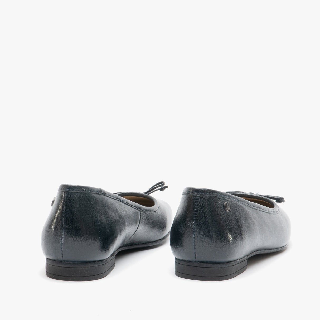 Hush Puppies NAOMI Womens Leather Ballerina Pumps Navy