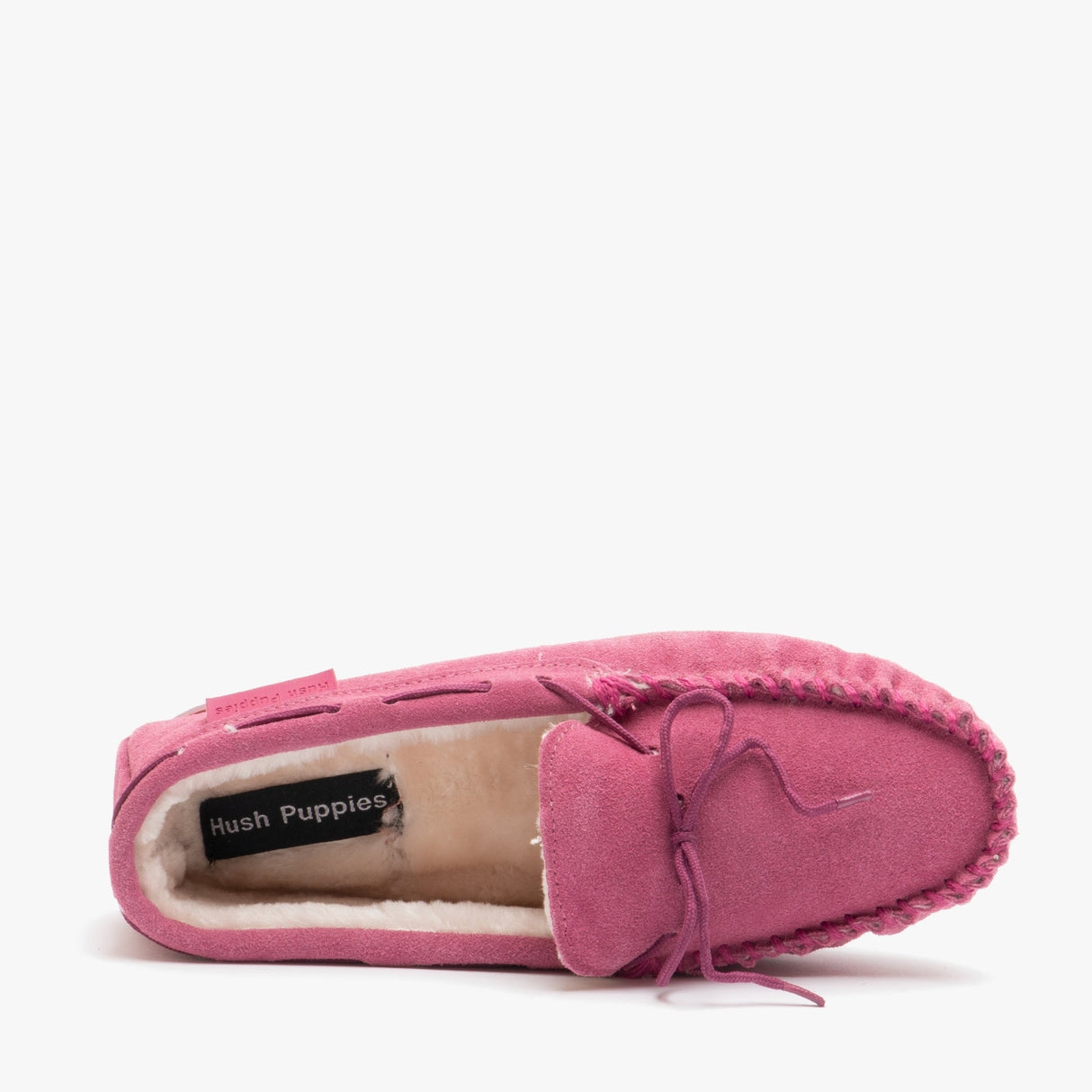 Hush Puppies ALLIE Womens Suede Moccasin Slippers Rose