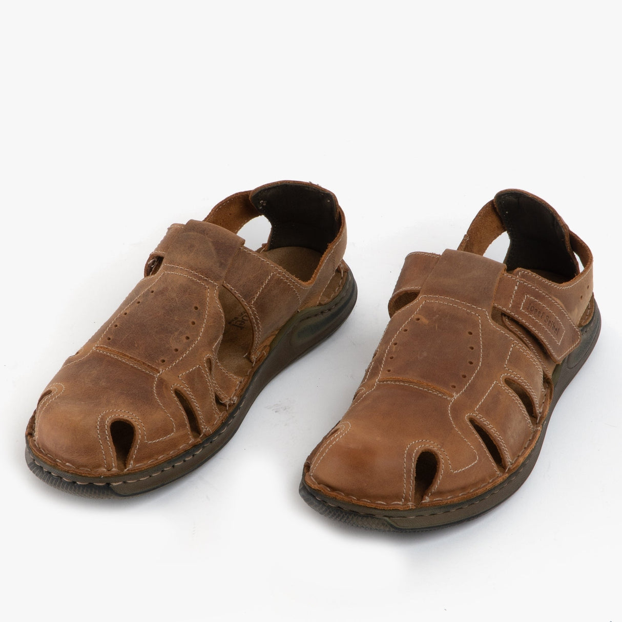 Josef Seibel MAVERICK 01 Mens Leather Sandals Chestnut