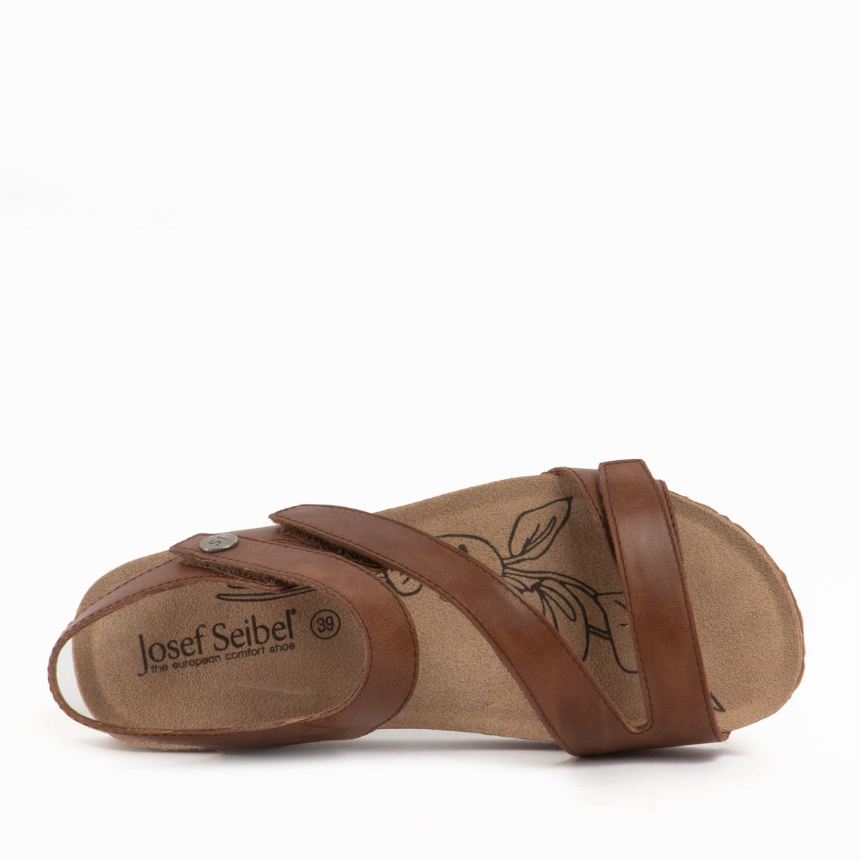 Josef Seibel TONGA 25 Womens Leather Touch Fasten Sandals Camel