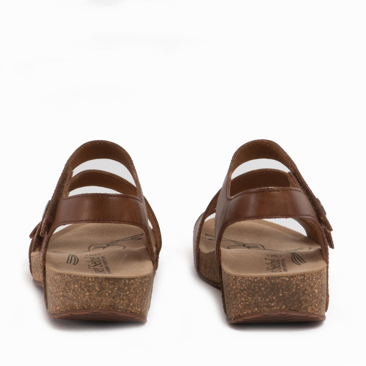 Josef Seibel TONGA 25 Womens Leather Touch Fasten Sandals Camel