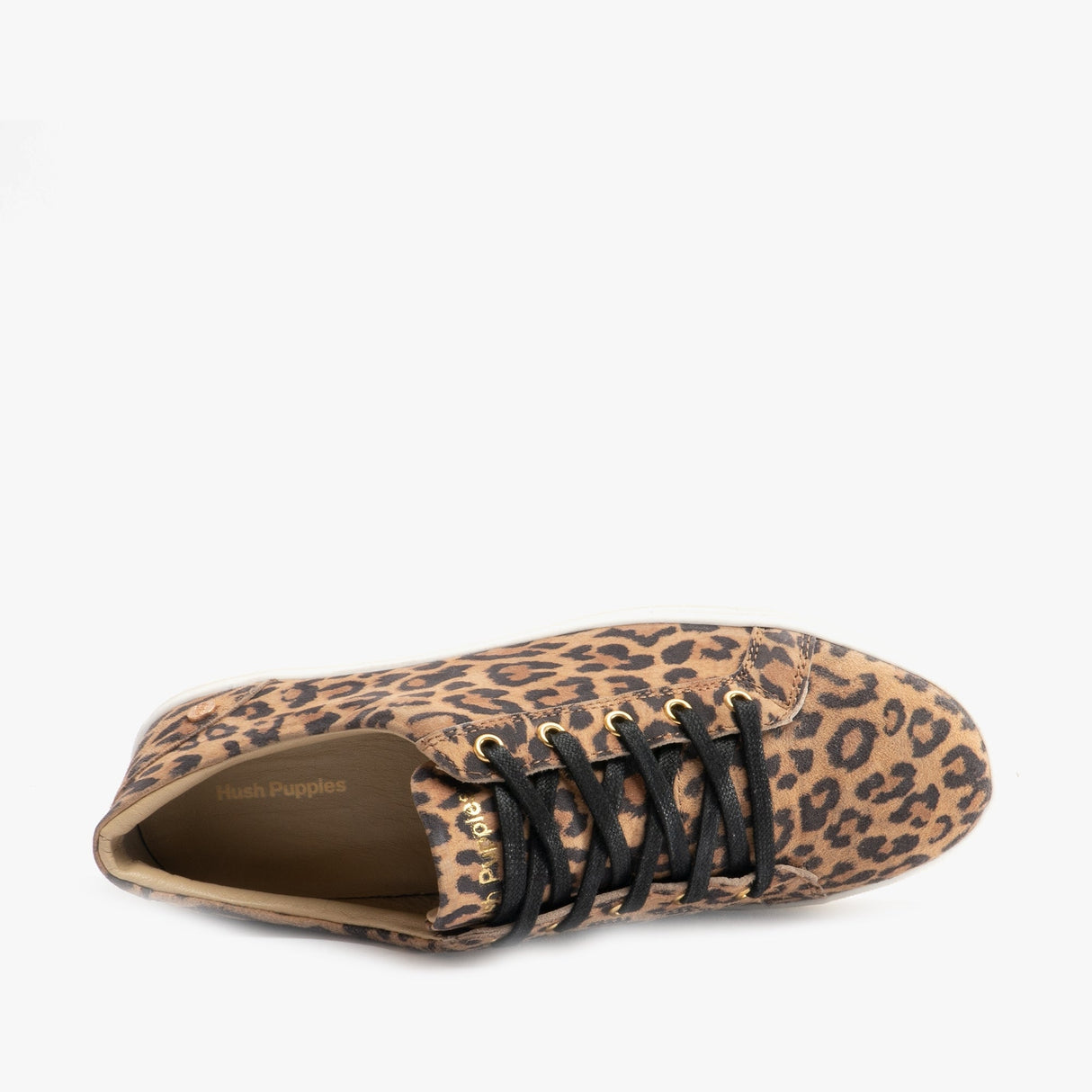 Hush Puppies TESSA Womens Suede Casual Trainers Leopard