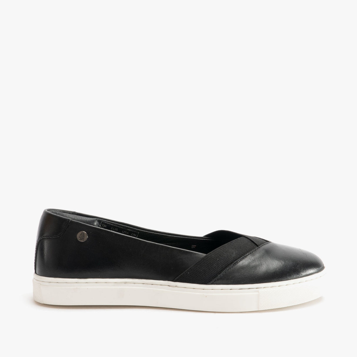 Hush Puppies TIFFANY Womens Leather Slip On Pumps Black/White
