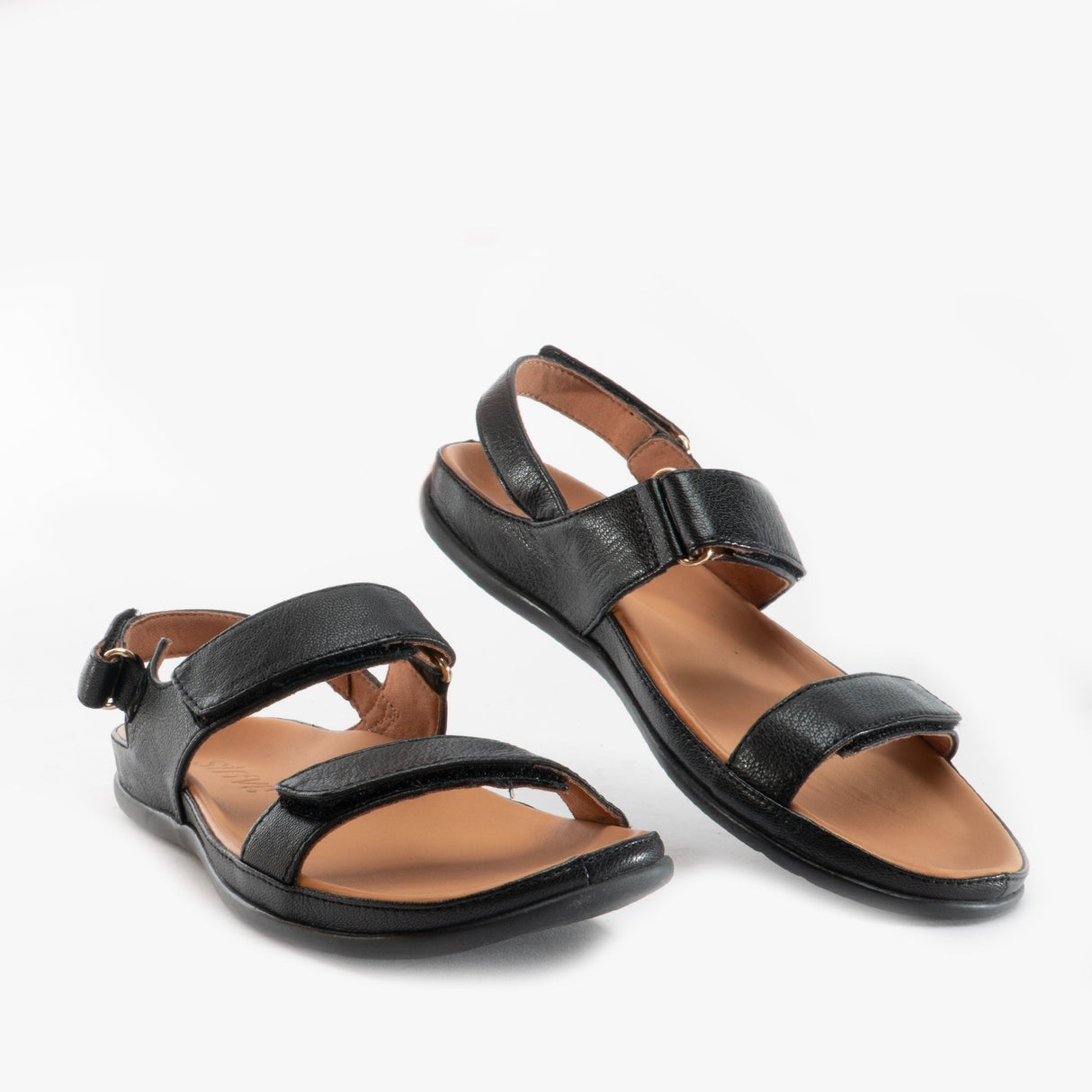 Strive KONA Womens Leather Touch Fasten Sandals Black