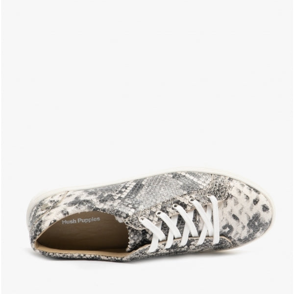 Hush Puppies TESSA Womens Leather Casual Trainers Python