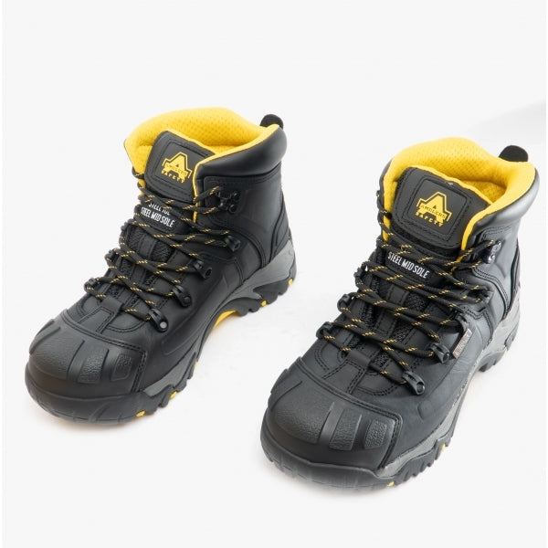 Amblers Safety AS803 Mens Leather Safety Wide Fitting Boots Black