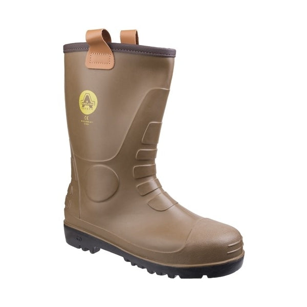 Amblers Safety FS95 Unisex Rigger Safety Boots Wellingtons Tan