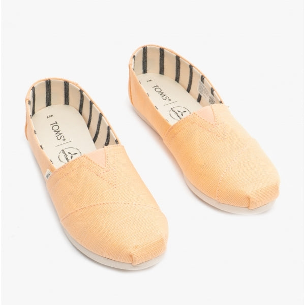 TOMS ALPARGATA Womens Canvas Espadrille Shoes Light Orange