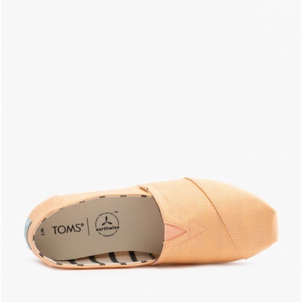 TOMS ALPARGATA Womens Canvas Espadrille Shoes Light Orange