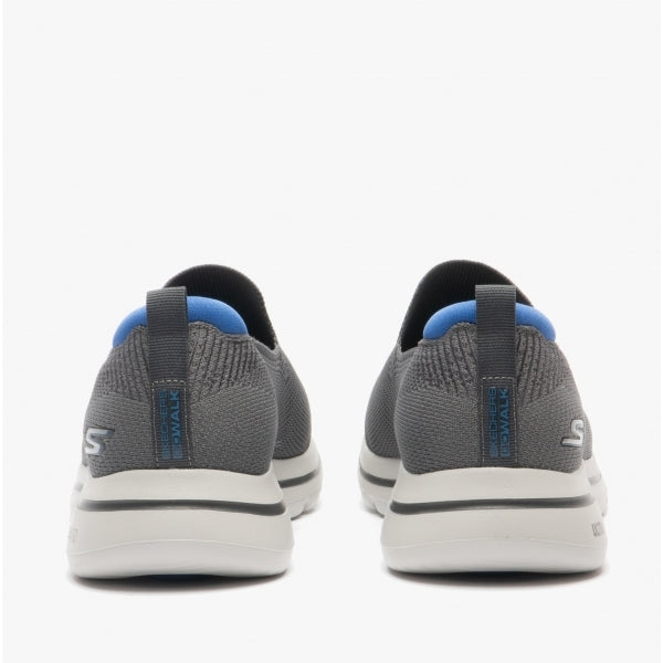 Skechers 55500/CHAR GO WALK 5 PRIZED Mens Slip On Knit Trainers CHAR