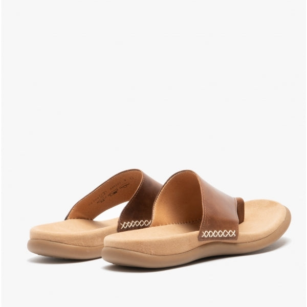 Gabor LANZAROTE Womens Leather Mule Sandals Peanut