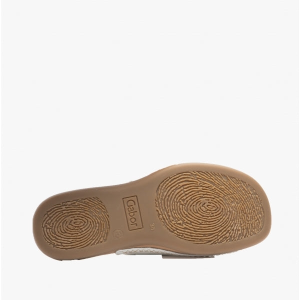 Gabor LANZAROTE Womens Leather Mule Sandals White