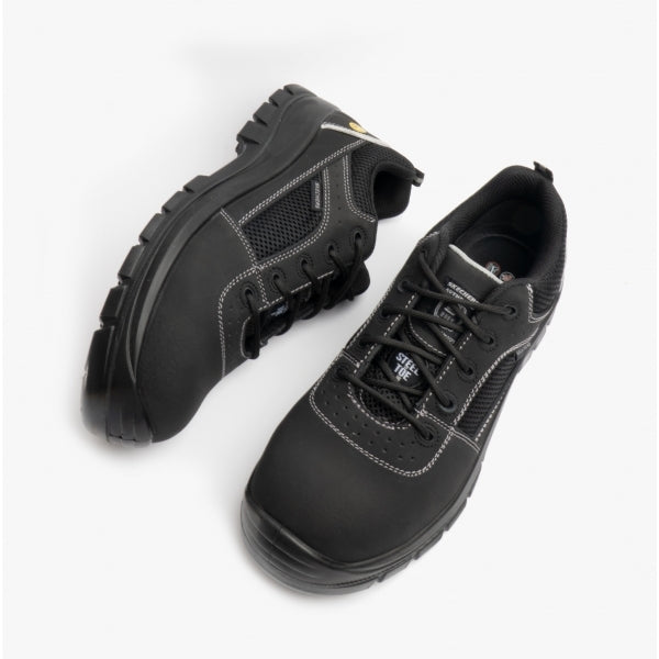 Skechers Work 200001EC TROPHUS Mens Safety Trainers Black