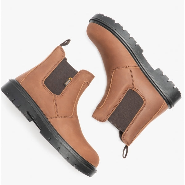 Grafters M9568B Unisex Leather Dealer Safety Boots Brown