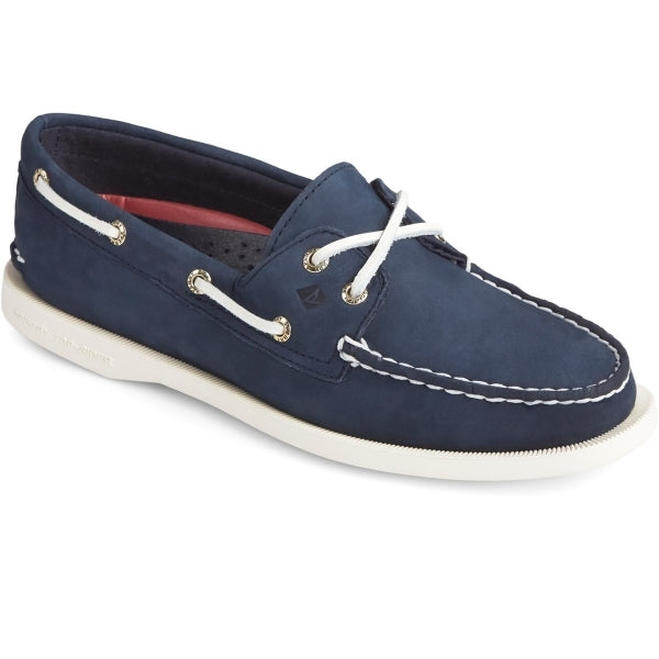 Sperry AUTHENTIC ORIGINAL Womens Leather Boat Shoes Navy