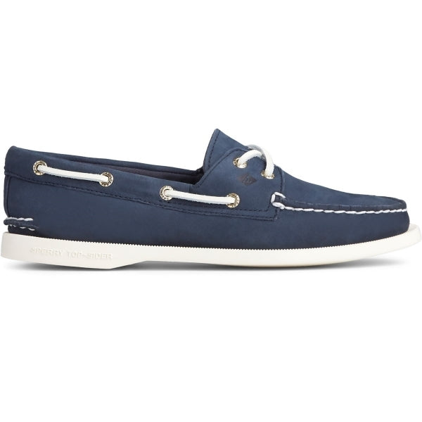 Sperry AUTHENTIC ORIGINAL Womens Leather Boat Shoes Navy