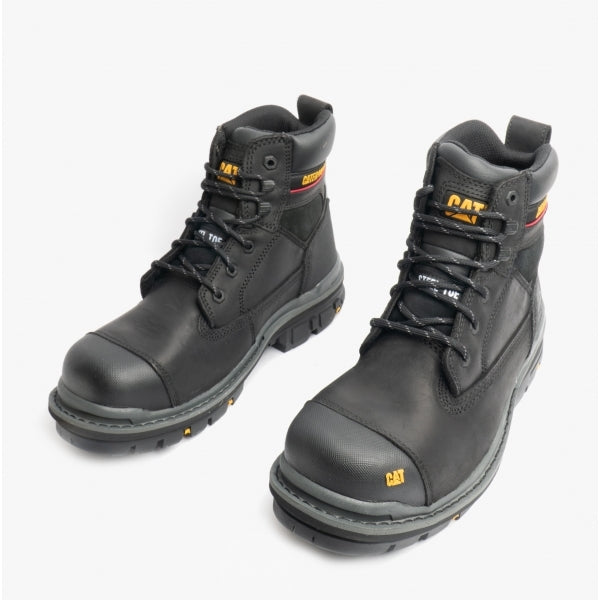 CAT GRAVEL 6" Mens Leather Safety Boots Black