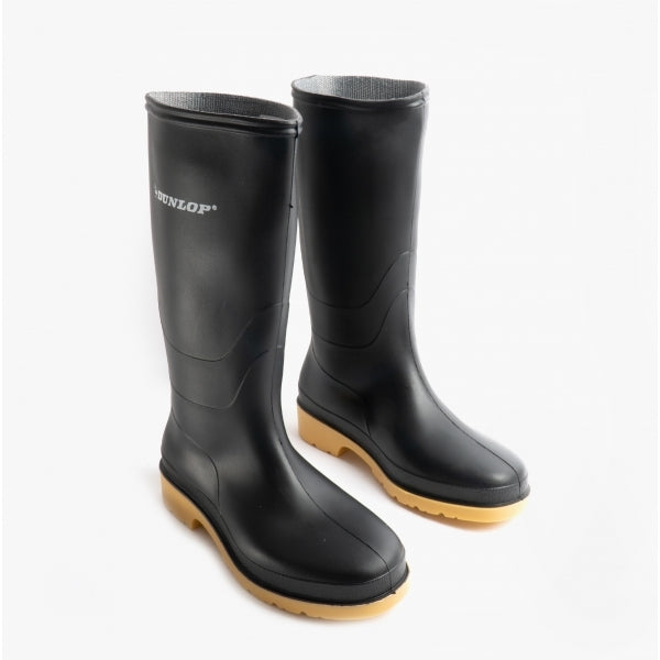 Dunlop DULL Junior Kids Wellington Boots Black