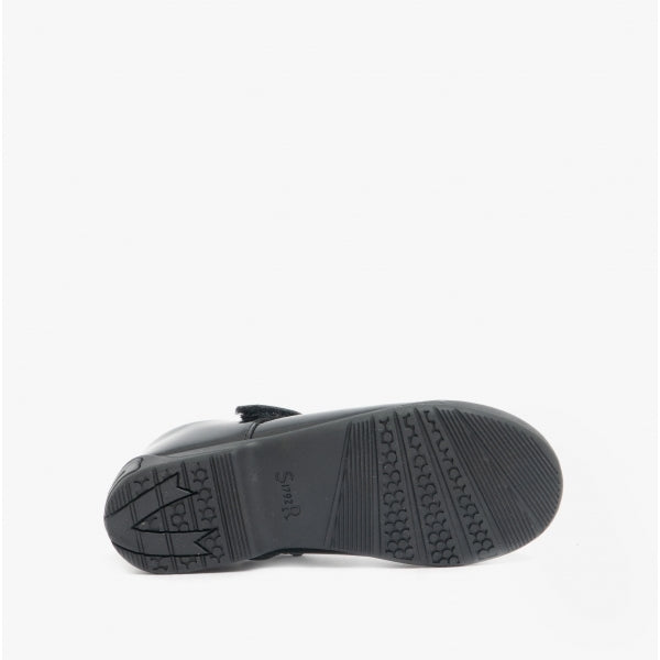 Start-Rite LEAP FROG Girls Leather T-Bar School School Shoes Patent Black